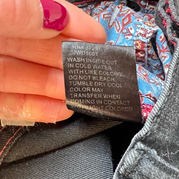 Johnny Was Black Demin Jeans Size 27 - Picture 11 of 11